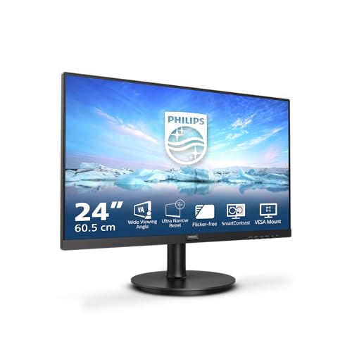 Philips 241V8L- 24 Inch FHD Monitor, 75Hz, 4ms, VA, LowBlue